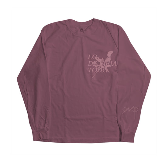 Lo Dejaria Todo Berry Long-Sleeve Tee