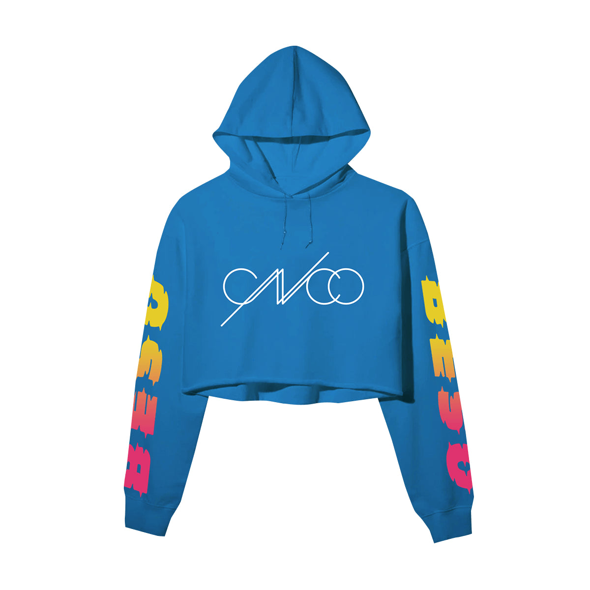 Beso Blue Cropped Hoodie