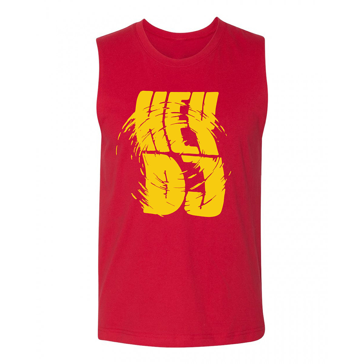 Hey DJ Red Muscle Tank Top